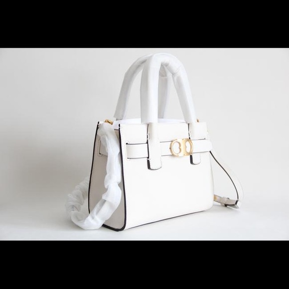 Tory Burch Gemini Link Small Leather Satchel Ivory - Picture 3 of 9